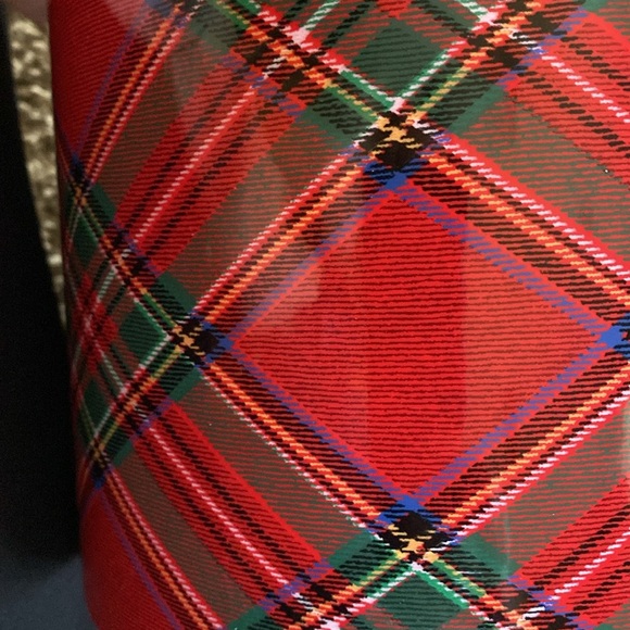 Vintage Shelton Ware Red and Green plaid ice Bucket - Picture 9 of 9